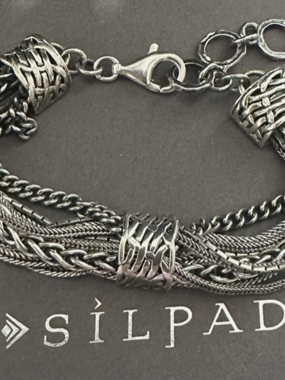 Silpada B1702 Talk of the Town .925 Silver Multi-Strand Braided Bracelet